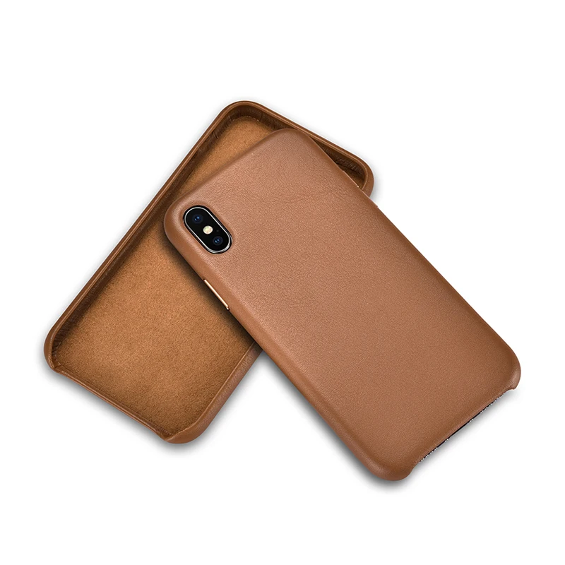Топ из натуральной кожи чехол для iPhone X XS MAX XR icarer из натуральной воловьей кожи держатель для сотового телефона ультра тонкий