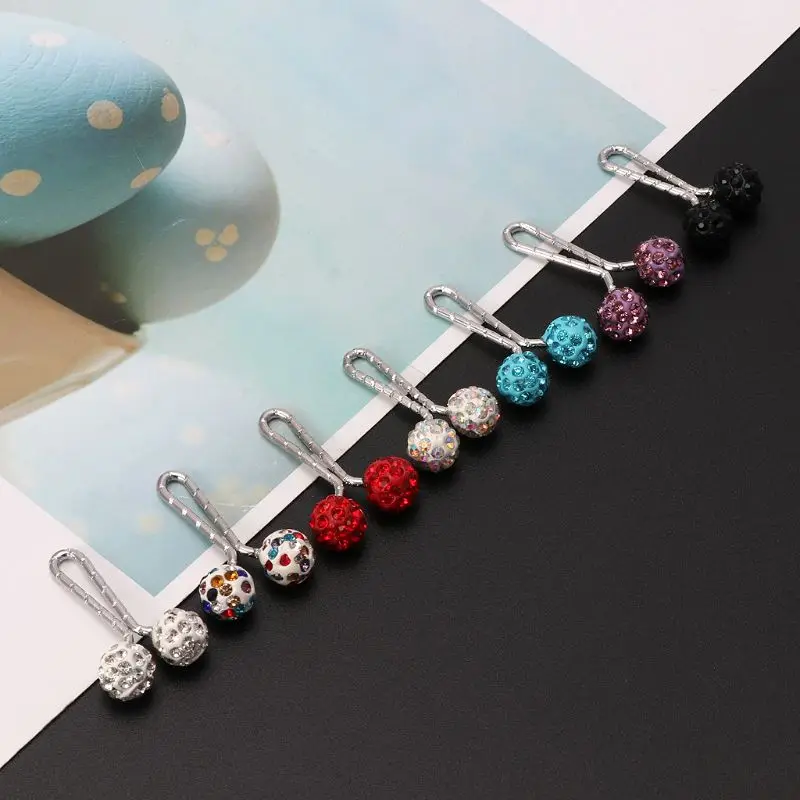 Булавка безопасности мусульманский хиджаб шарф заколка стразы брошь из шариков