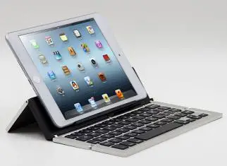space gray Bluetooth беспроводная клавиатура для планшетов IOS Andriod Ipad смартфон складная клавиатура Мягкая тонкая Ультра Клавиатура - Цвет: space gray