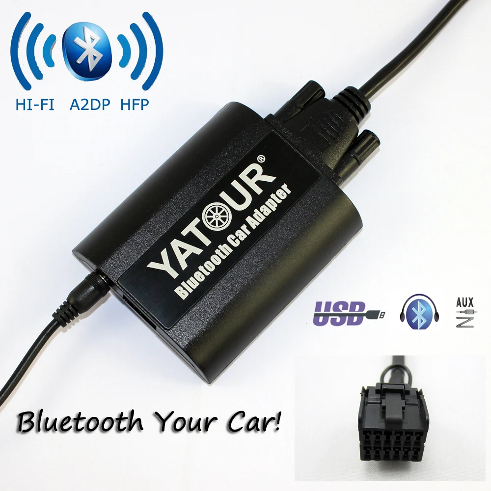 Yatour Bluetooth автомобильный адаптер для ford (Европа 1994 2004) 12 pin серии YT БТА AUX в Hi Fi A2DP USB