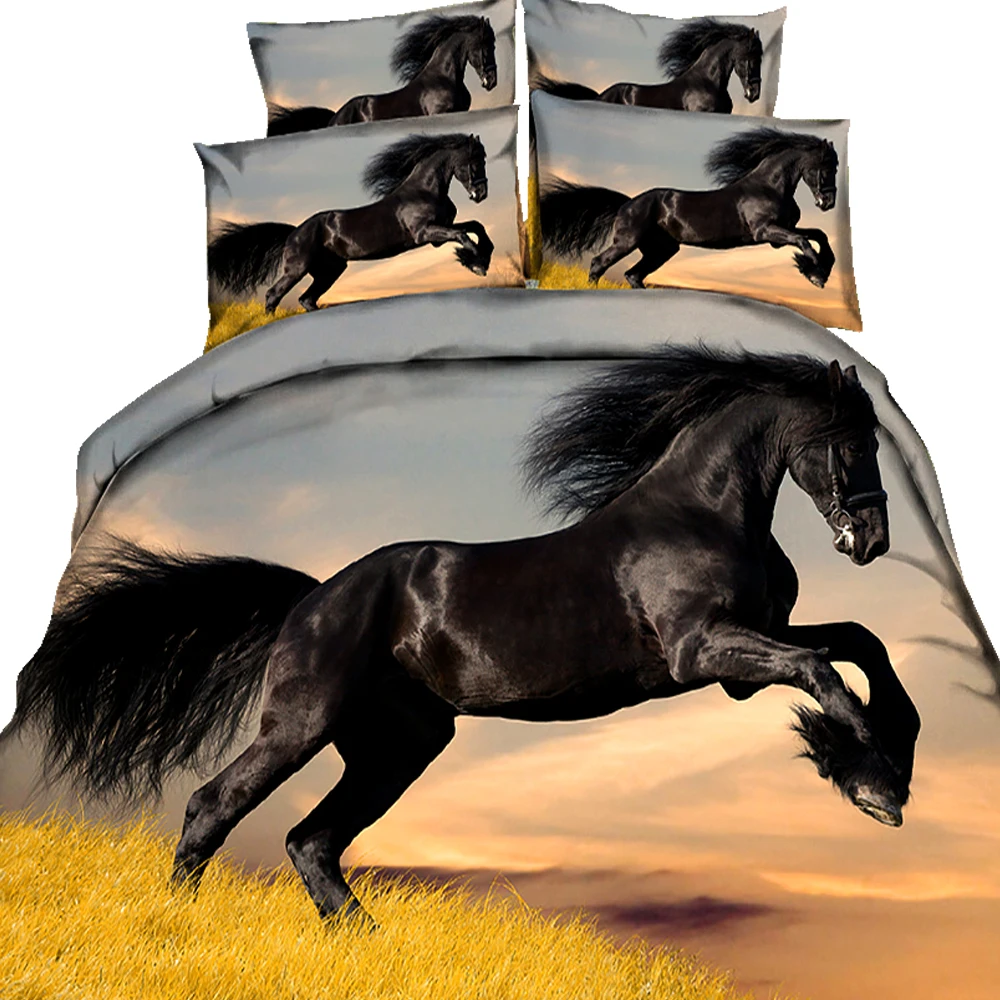 Queen Size Bedding Set- Flawless Peacock Feathers Wolf Painting Duvet Cover Set Bedspread for Childrens Kids Teens Adults | Дом и сад
