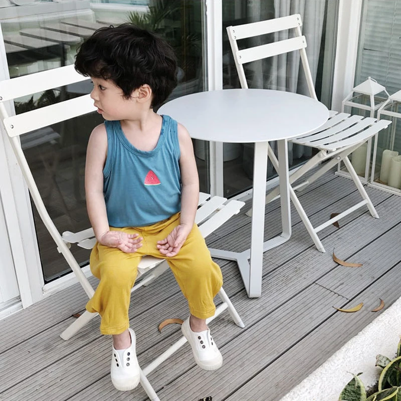 

Baby Cotton Sleeveless T-shirt 2019 Summer Boy grils T shirt Cotton Tops Children Clothes Tees Kids LZ206