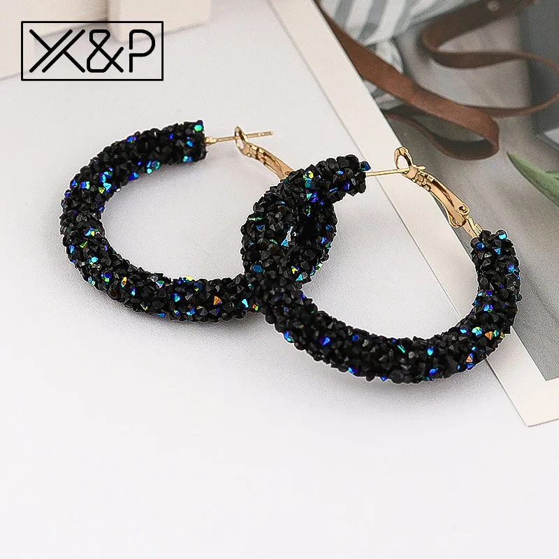 X & P Модные Винтажные корейские Кристальные Женские Висячие серьги для женщин