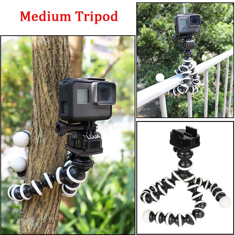 Гибкий штатив для GoPro Hero 7/6/5/4/3+ спортивной экшн-камеры Xiaomi YI 4k SJCAM SJ4000 eken H9 SONY пульт дистанционного управления для спортивной цифровой Камера аксессуары