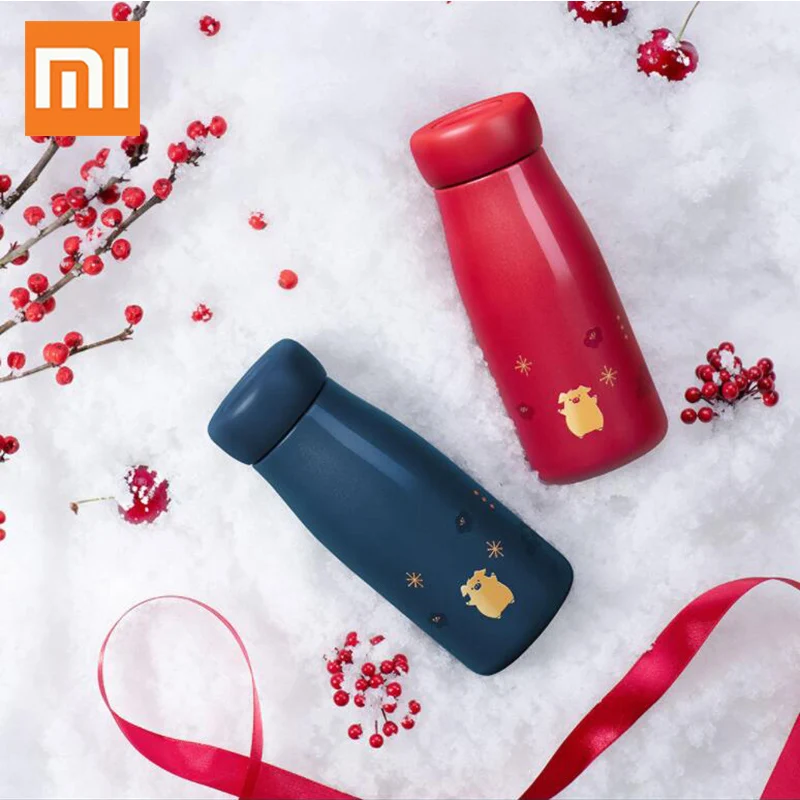 Двухслойные термосы Xiaomi бутылка из нержавеющей стали вакуумная фляжка для воды.