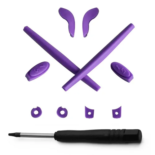 Purple and T6 Mryok Замена Earsocks и Носовые фиксирующие накладки и Установка винт водительский инструмент T6 для-солнцезащитные очки Oakley Джульетта X-металлический корпус - Цвет линз: Purple and T6