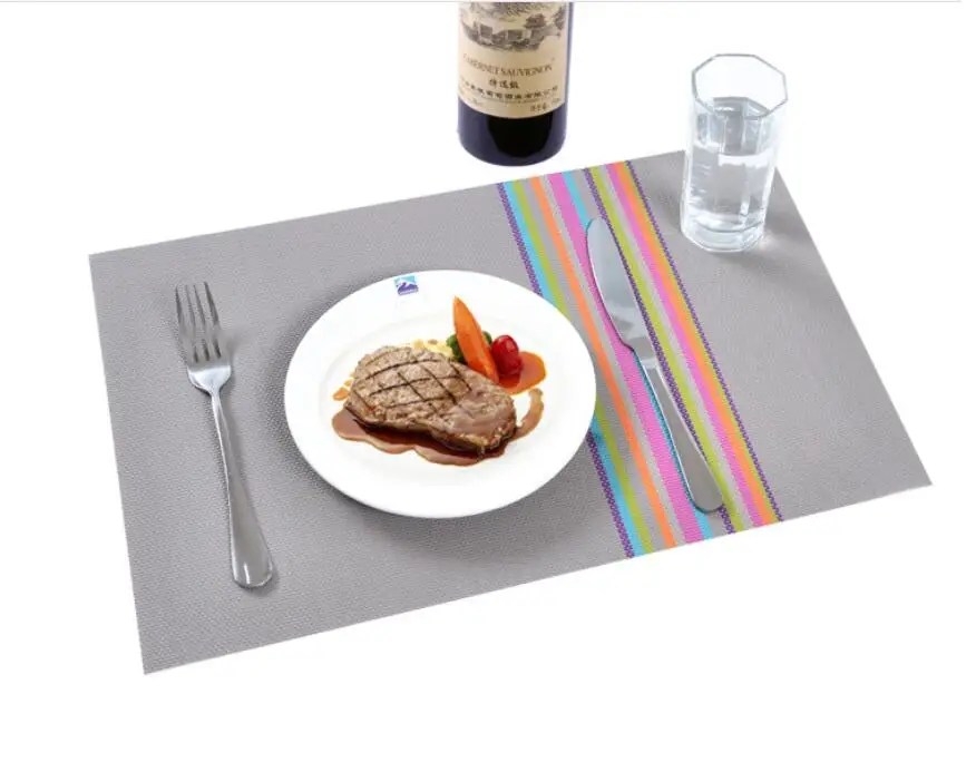 45*30CM Table Mat Rectangular PVC Anti-Slip Bowl Plate Cup Pads Braided Placemat Heat Insulation Pad Kitchen Accessories | Дом и сад