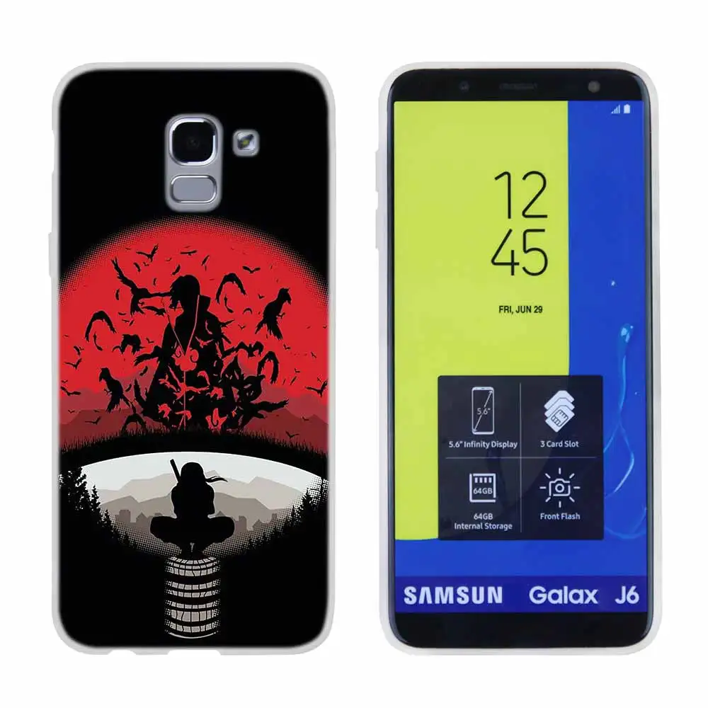 Чехол Мягкий чехол для samsung Galaxy J6 J8 J3 J5 J7 J4 плюс ЕС премьер-профессионал Ace героя аниме «Наруто Аниме черный фон - Цвет: as the picture 11