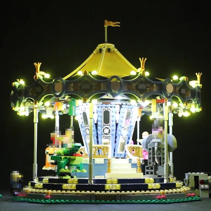 Набор со светодиодной подсветкой для конструктора Lego 10257 уличная карусель из