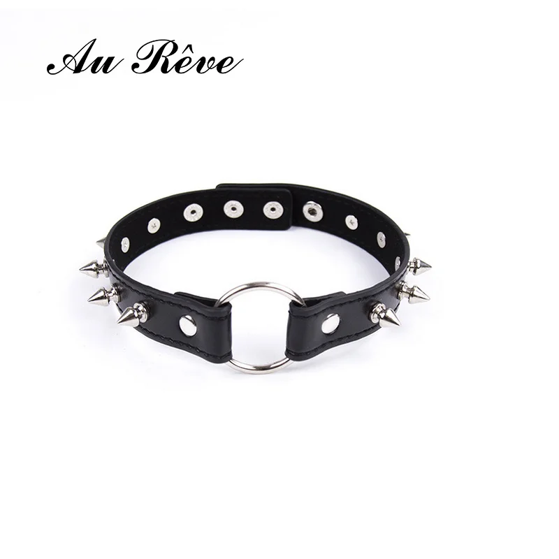 Au Reve Punk Collars Gothic Spikes Rivet Choker Neck Ring bdsm Fetish Sex SM Products For Women Men Couple on - Ау Рев Панк Ошейники Готические Шипы Риветы Чокер Шеи Кольцо бдсм Фетиш Секс Продукты Для Женщин Мужчин Пара на.