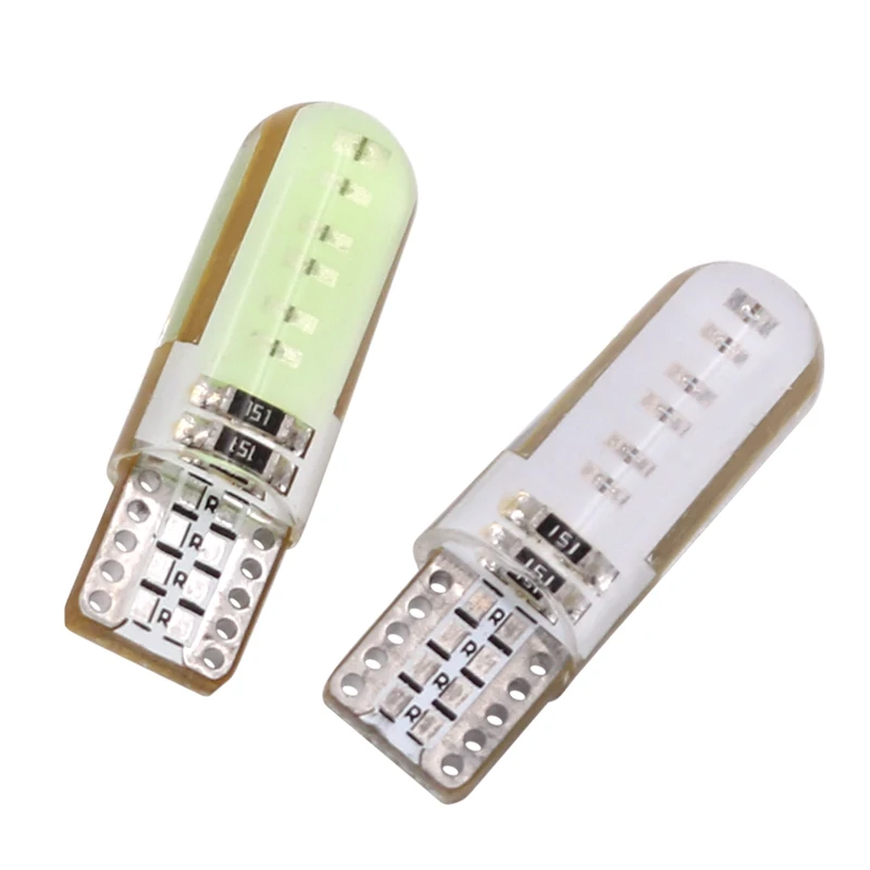 1X T10 194 2825 WY5W W5W COB LED силикагель водонепроницаемый клиновидный свет салона