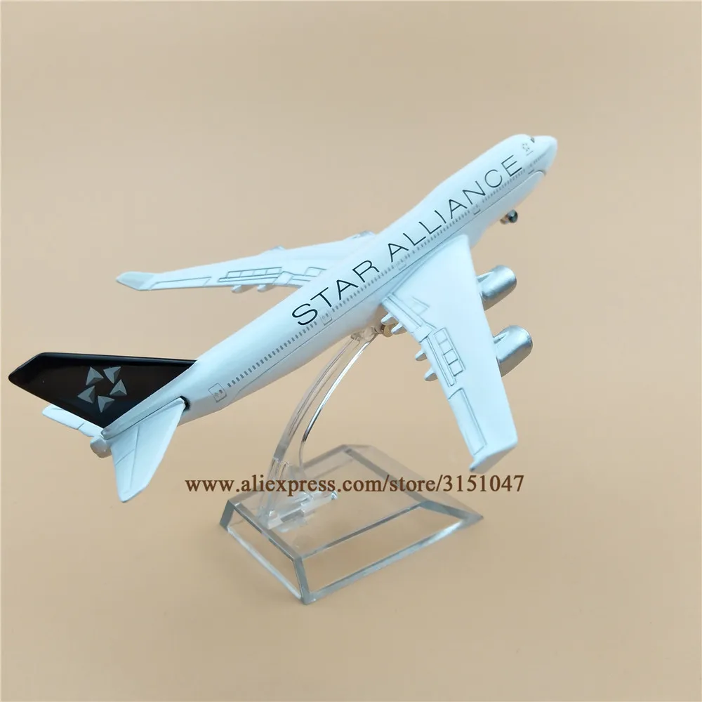 16 см сплав металла Air Star Alliance B747-400 Airline модель самолета Boeing 747 Airways подарки для