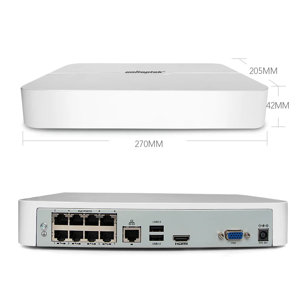 Ultra 265 8CH 1080P POE NVR Kit Система видеонаблюдения 8x2MP IP камера наружная 200M Дистанционная
