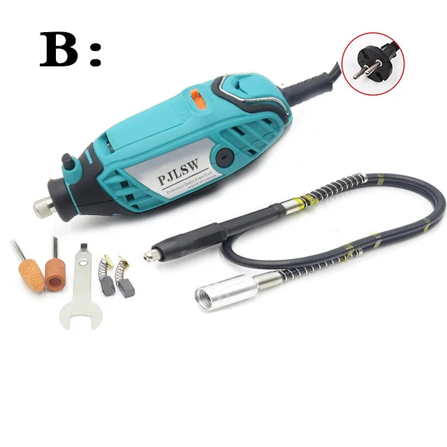 B PJLSW 220 V/110 V Мини-мельница DIY Профессиональная электрическая ручная дрель 130W - Цвет: B
