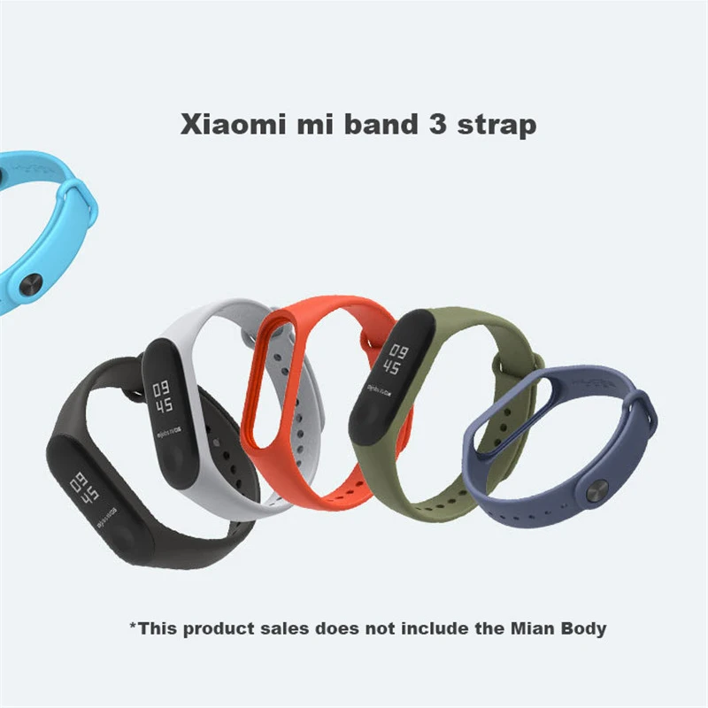 Предпродажа Mi Band 3 браслет Цветной силиконовый ремешок Браслет сменный смарт для