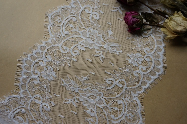 New Chantilly Lace Trim In Black White Floral Embroidered Eyelash For Home Decor Bridal Sash Wedding Dress | Дом и сад