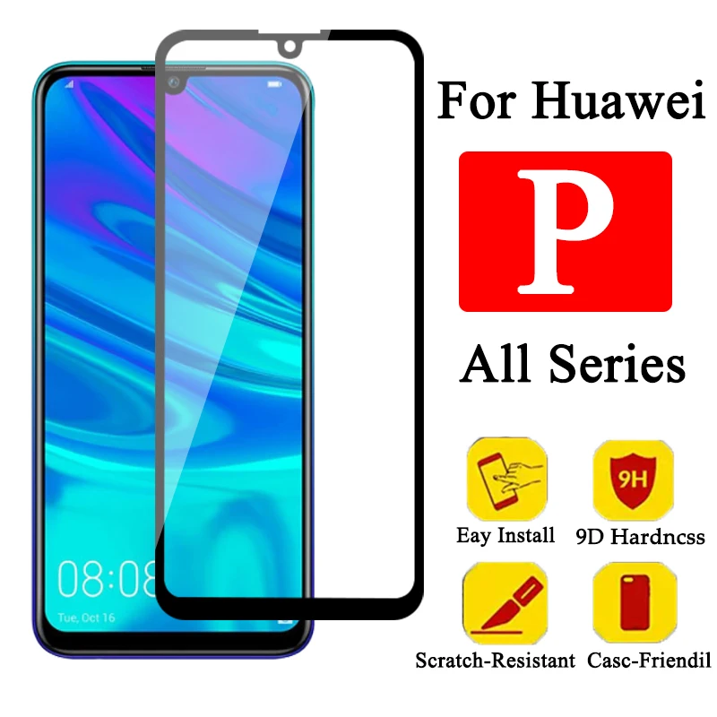 Полное покрытие защитное стекло для Huawei P Smart Plus 2019 Защитная пленка экрана Tremp Huavei
