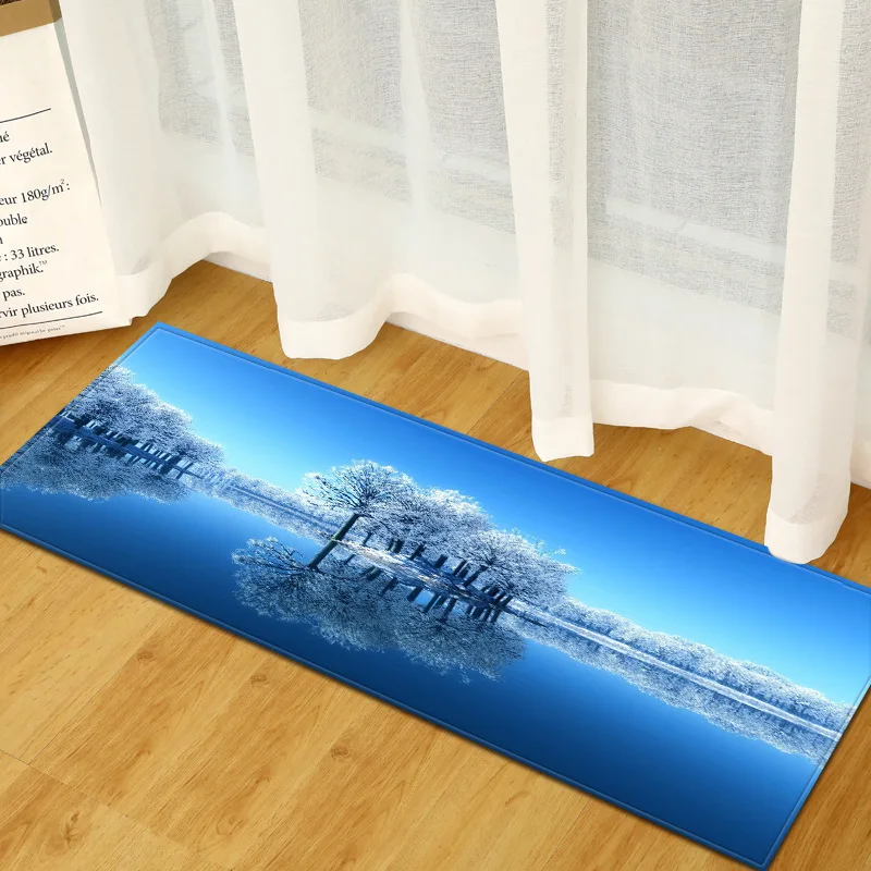 0041 Zeegle 3D живописный узор, кухонный Коврик для пола, Нескользящие ковры, впитывающие коврики для стола, кухонные коврики, мягкие коврики - Цвет: 0041