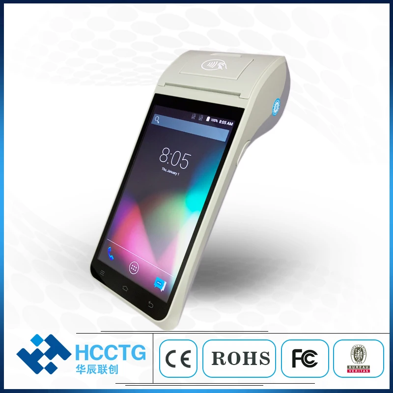 Самый дешевый 5 интернет мобильный NFC все в одном POS Android устройство с принтером