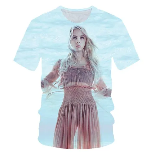 Лидер продаж, футболка с принтом Billie Eilish, Мужская/wo, Songstress, 3D, хип-хоп футболка, повседневная, уличный стиль, одежда, шесть футов под топы - Цвет: 633