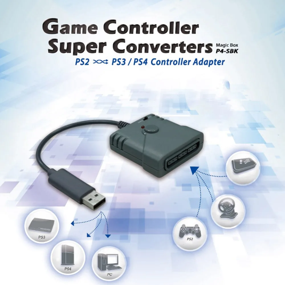 USB игровой контроллер супер конвертеры адаптер для PS2 PS3 PS4/PC джойстик игра Logitech
