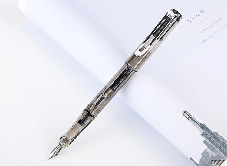 Jinhao 599, прозрачный, 6 цветов, Студенческая авторучка, для школы, офиса, бизнеса, каллиграфия, чернильные ручки, канцелярские принадлежности