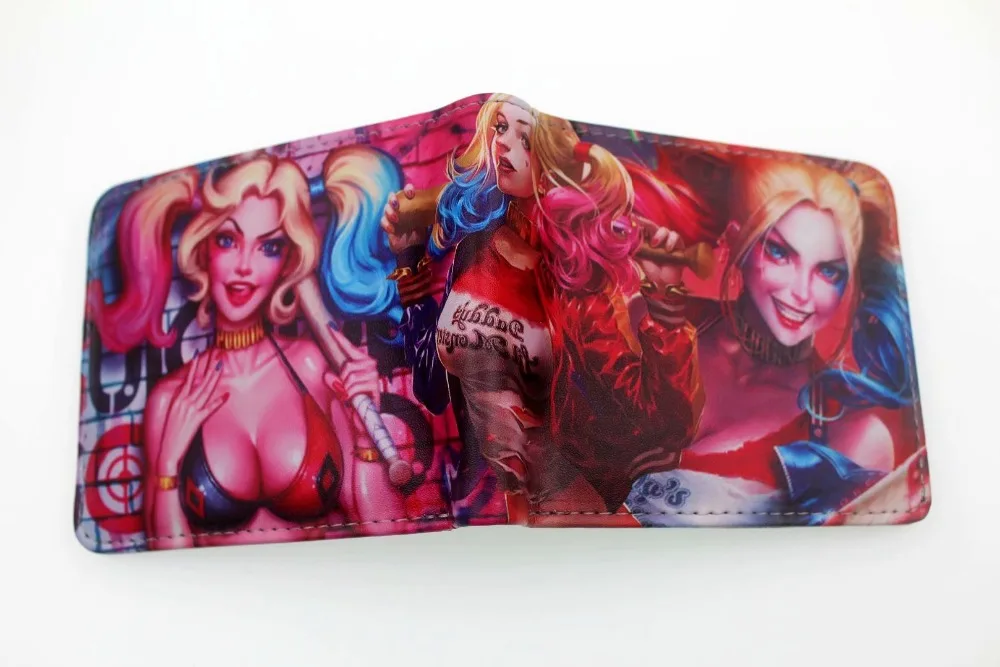 Comics Harley Quinn кошельки Мультяшные аниме кино Джокеры с принтом кошелек