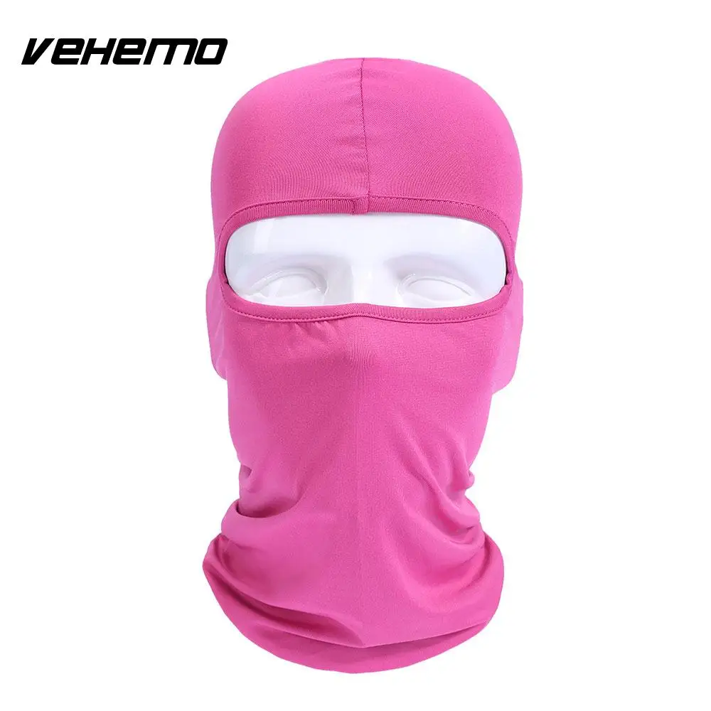 Vehemo аксессуары для улицы полная мотоциклетная маска для защиты лица шапки унисекс 14 цветов Практичная Балаклава лайкра защита удобный - Цвет: rose red