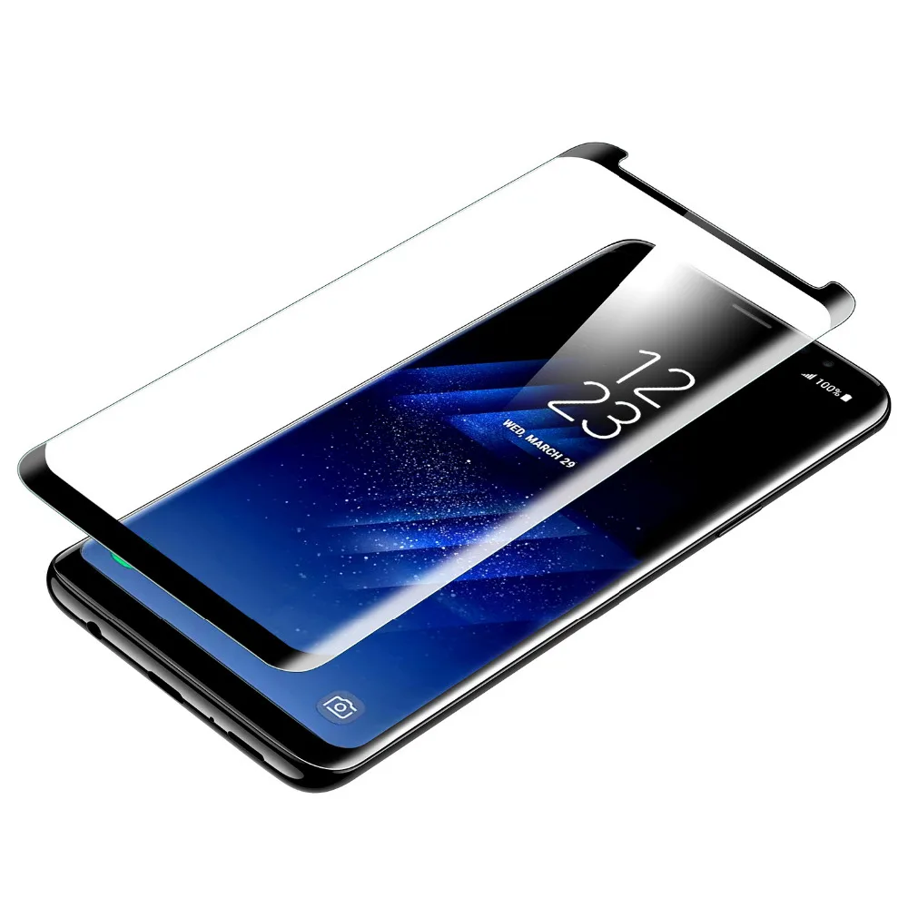 2 шт./лот Экран протекторы-3D изогнутые закаленное Стекло для samsung Galaxy S7 S7EDGE S8 S8Plus Note