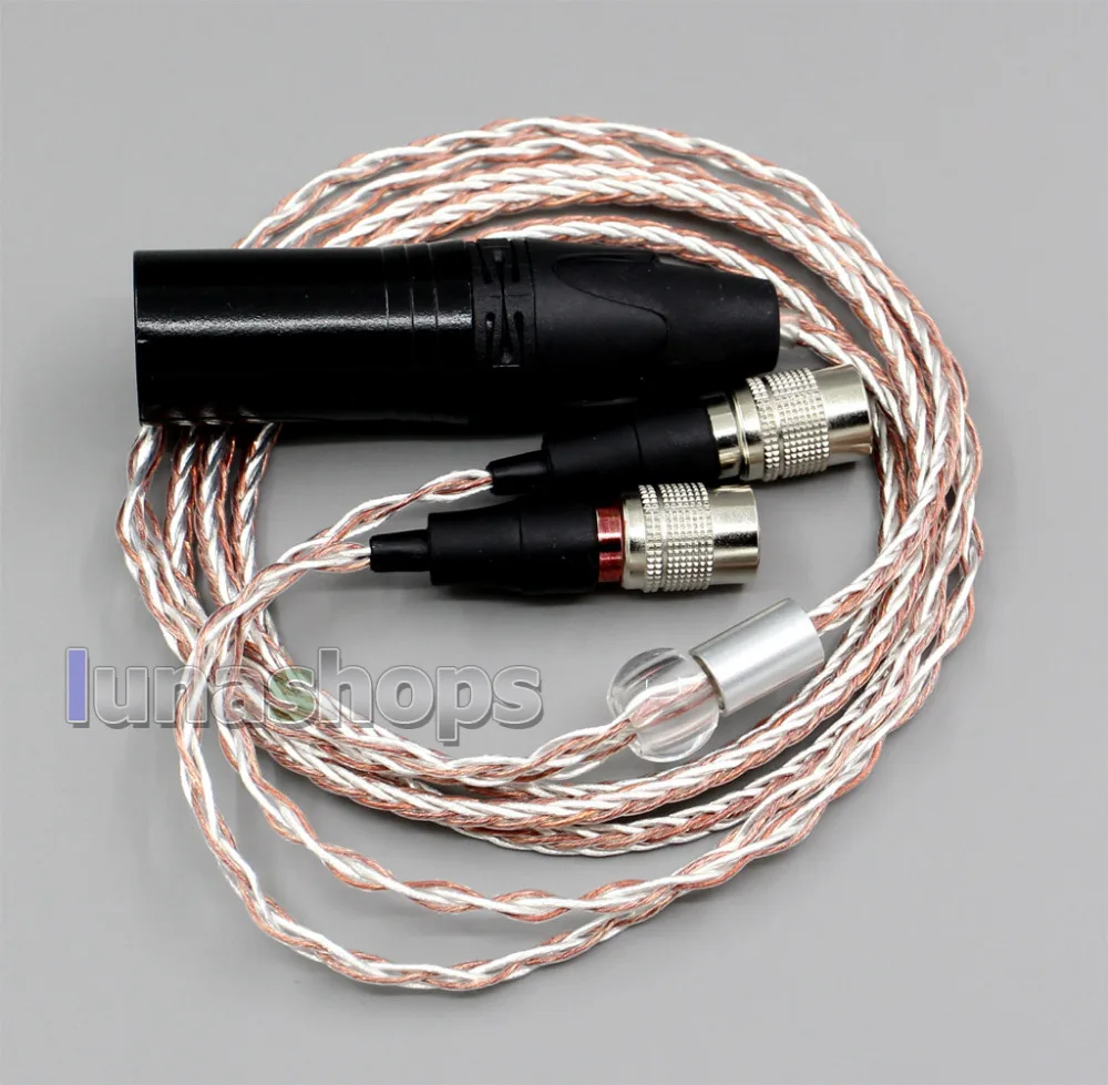 Посеребренный 7N OCC XLR 3 5 мм 2 4 наушники (8*100 ядер) кабель для Mr колонки эфир Alpha Dog Prime