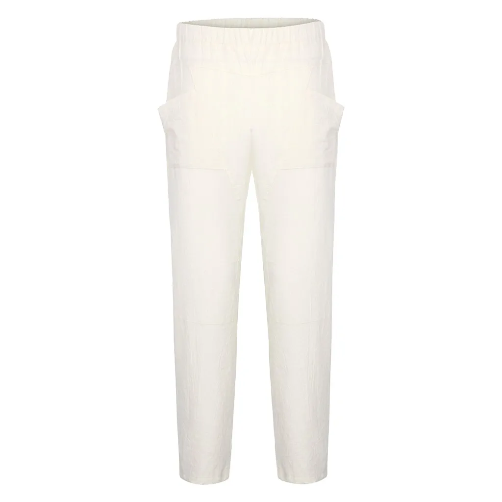Men's Summer New Style Simple And Fashionable Pure Cotton And Linen Trousers