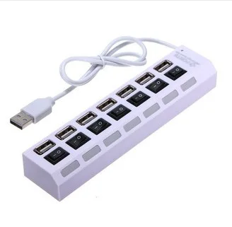 Высокое качество 7 usb-розетки маленький переключатель делителя и Батарея коробка