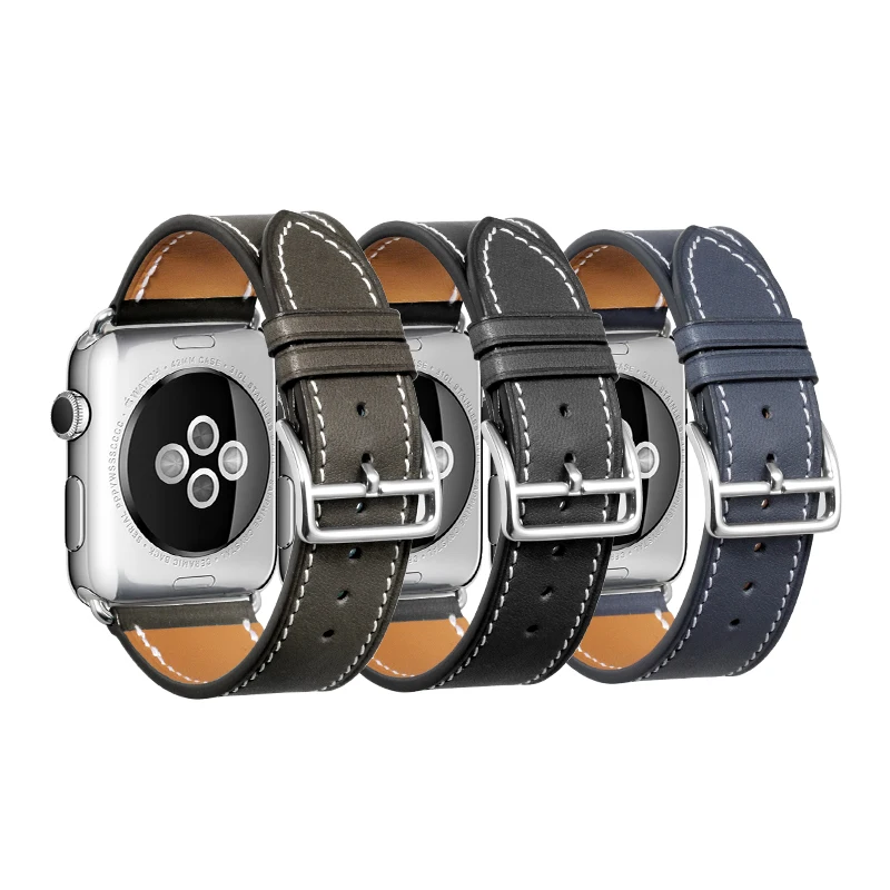 Ремешок iprap черного, коричневого цвета из натуральной телячьей кожи для Apple Watch 42 мм, ремешок ручной работы для Apple Watch, ремешок 42 мм
