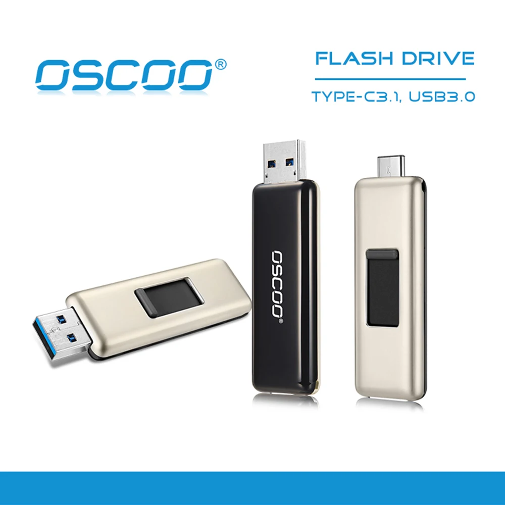 Флэш-накопитель OSCOO USB 3.0 Type-C 3 0 64/3 1 ГБ двойные флэш-накопители U-диск для