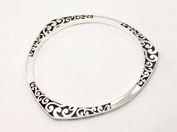 S925 Тибетский круглый треугольник цветок сделать буквенный дизайн черный