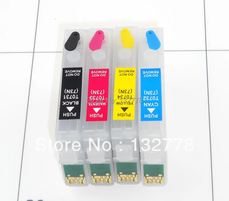 Бесплатная доставка T1171 T0732N T0733N T0734N многоразовый картридж для epson TX105 T24 TX115 T23 |