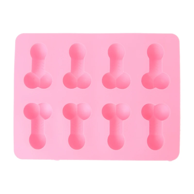 8 полость Розовый 3D в форме пениса силиконовый ледяной кубик лоток DIY шоколадная