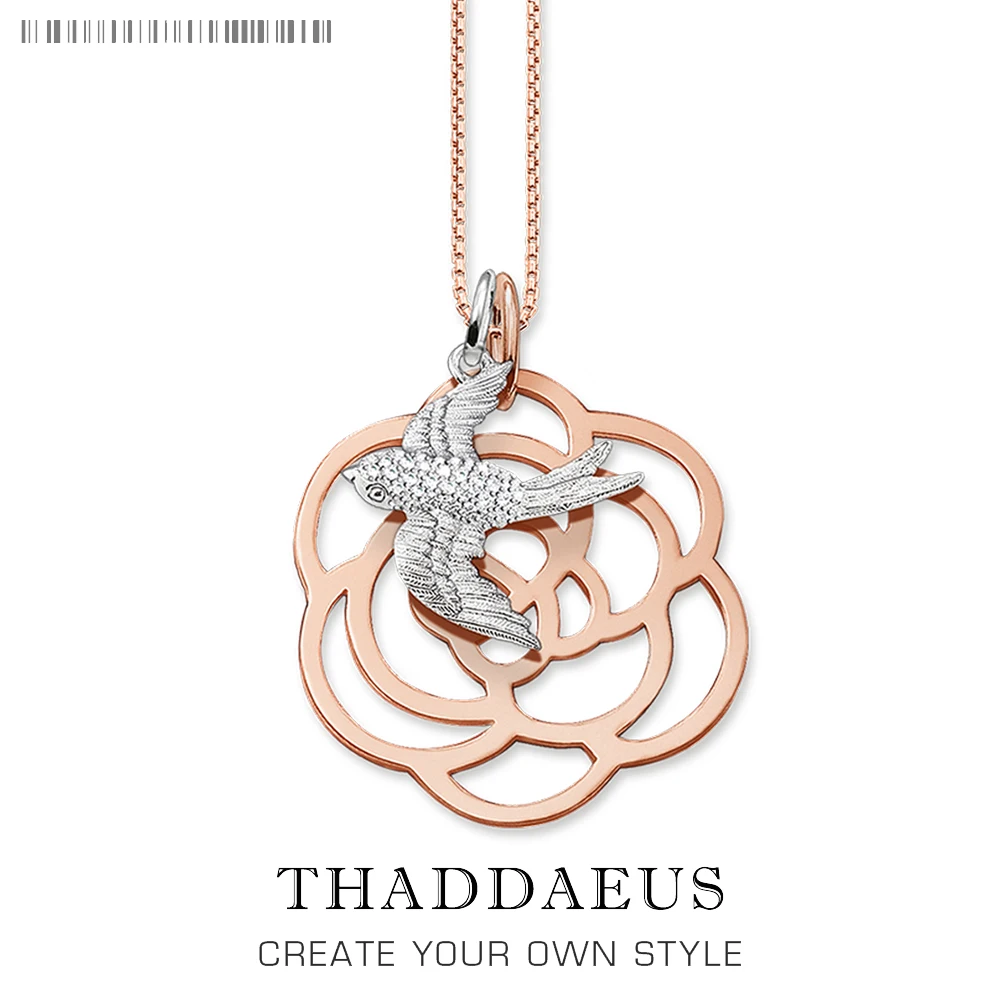 Ожерелье из звеньев Ласточки и розы 2017 новая цепочка модные ювелирные изделия в