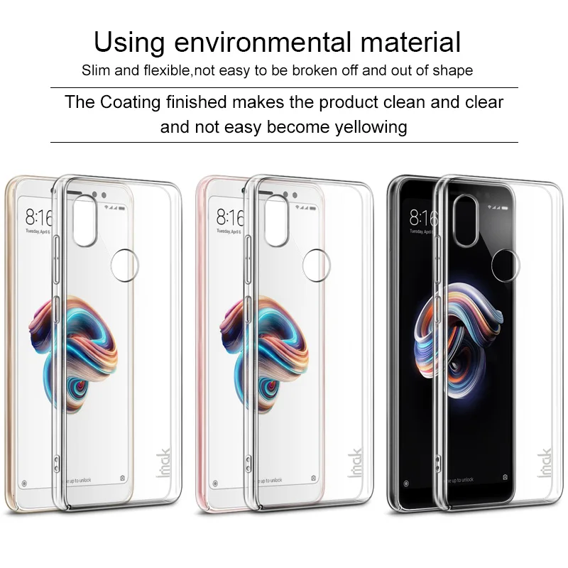Оригинальный чехол IMAK Crystal для смартфона Xiaomi Redmi Note 5 Pro (индийская версия) задняя