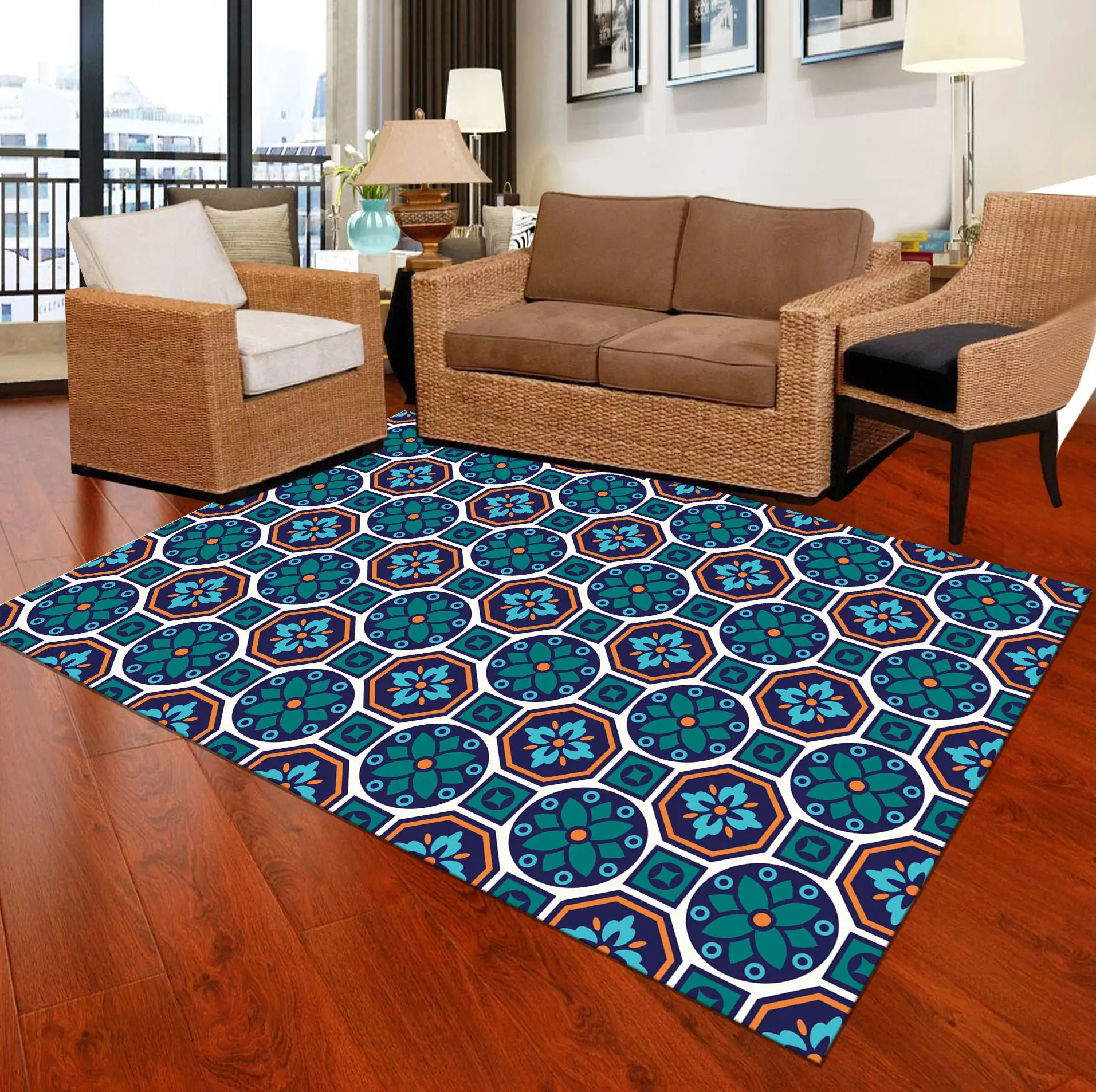 Zeegle European Rugs And Carpets For Home Living Room Anti-slip Sofa Table Area Washable Bedroom Floor Mats Cloakroom Rug | Дом и сад