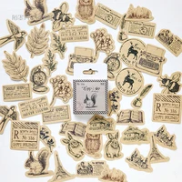 46 pcslot vintage small animals paste mini paper sticker decorative planner journal craft scrapbooking sticker aesthetic