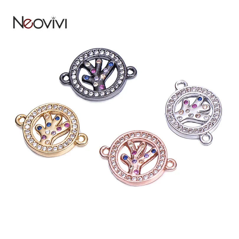 Очаровательные Подвески Neovivi с круглыми полыми деревьями для женского ожерелья