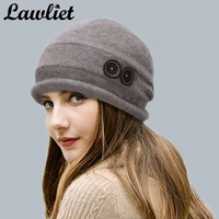 lawliet women wool hat cap winter beanie hat wool knitted hatsladies fashion warm bonnet women skullies cap t178