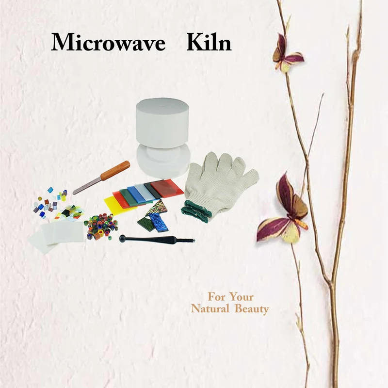 2017 Economic Small Microwave Kiln Kits(10pcs/set) Microwave Kiln Fusing Glass Jewelry Art Work 12*8.3cm China Post Free Ship