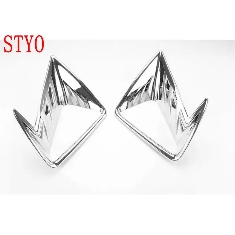 2 шт. ABS Хром Передняя противотуманная фара Накладка для 2016 2017 RAV4|abs chrome|trim coverfog lamp