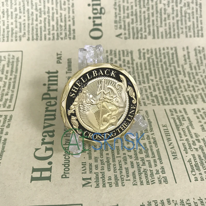 ВОЕННЫЕ МОНЕТЫ Shellback пересекающие линию моряков орла памятная монета коллекция