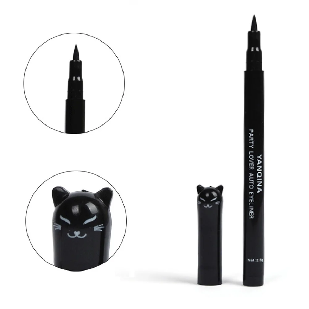 1pcs black full-length waterproof liquid eyeliner pencil style cat makeup cosmetic tool high quality Dropshipping