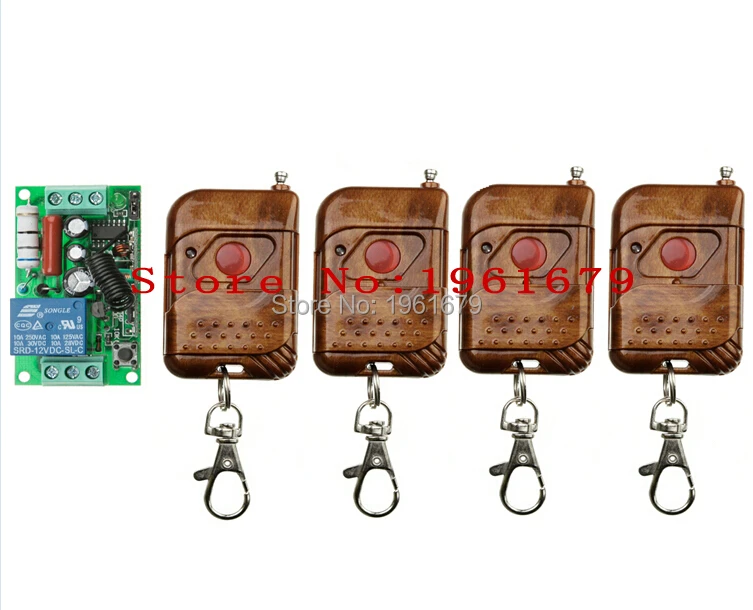 

Беспроводной пульт дистанционного управления переменного тока 220 В, 1 канал, 1 приемник и 4 передатчика 315 МГц или 433 МГц