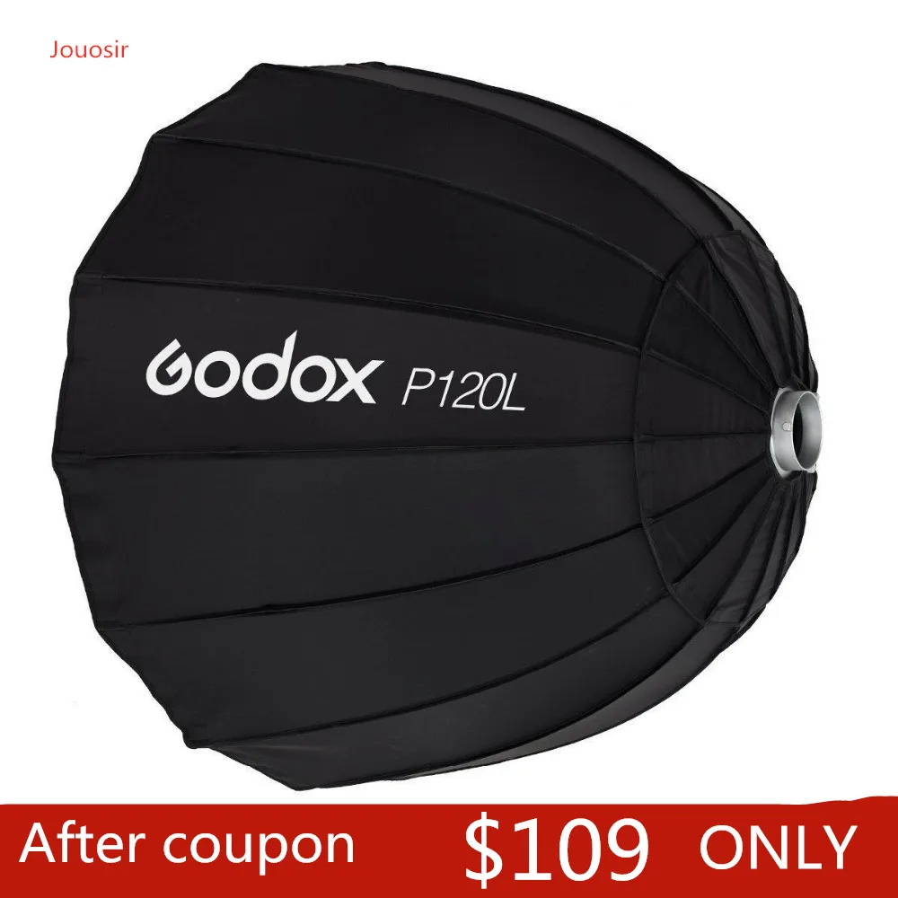 Портативный параболический софтбокс Godox P120L 120 см крепление Bowens для студийная