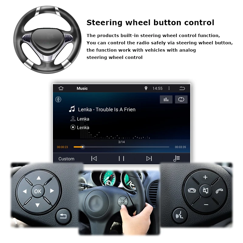 SMARTECH 2Din Android 8,0 OS 9 дюймов Восьмиядерный 4 Гб ОЗУ 32 Гб ПЗУ Автомобильный gps радио для VW Volkswagen passat b6 golf 5 polo jetta Skoda
